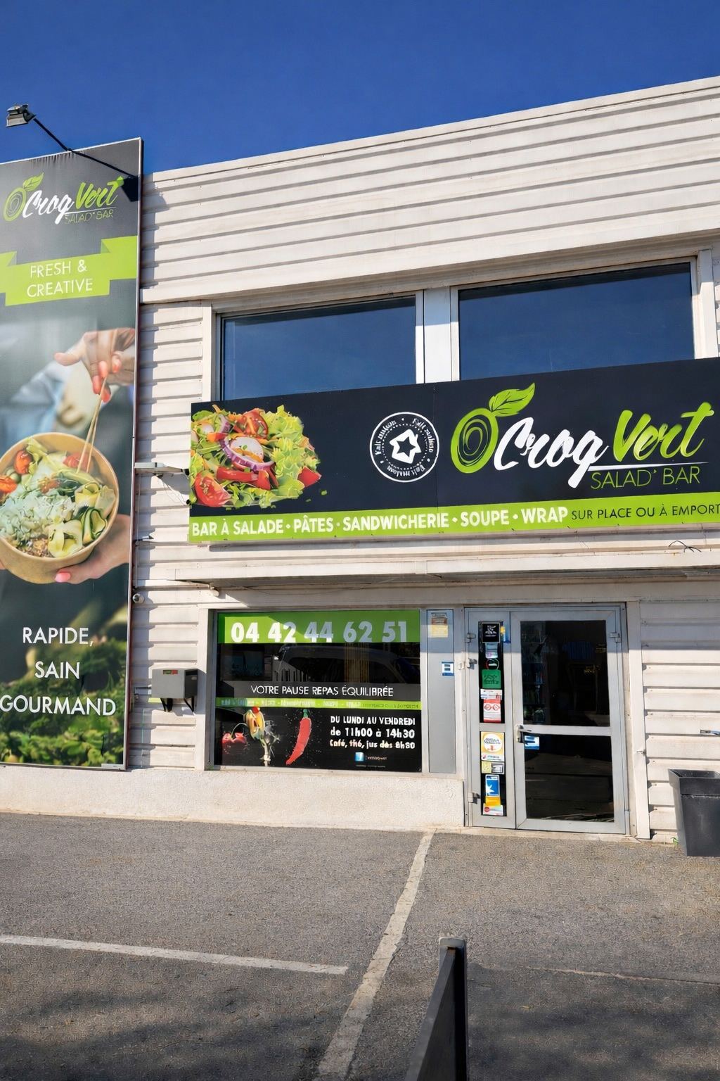 Devanture du restaurant O'Croq Vert à Marignane